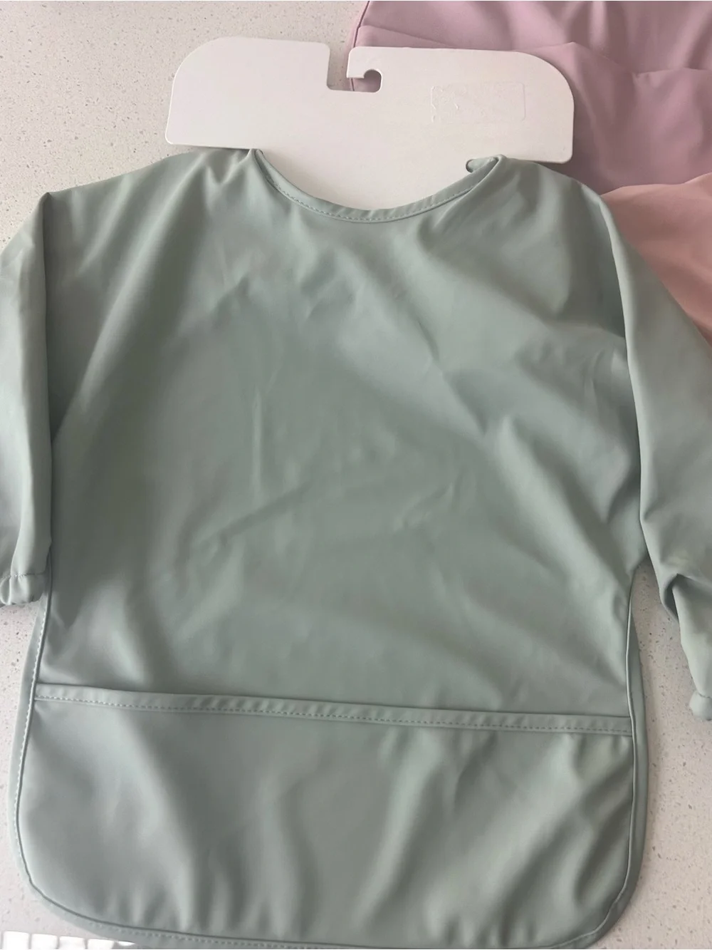 Willow + Sim Long Sleeve Ruffle Baby Bibs Mess-Proof Feeding Bib for Babies
